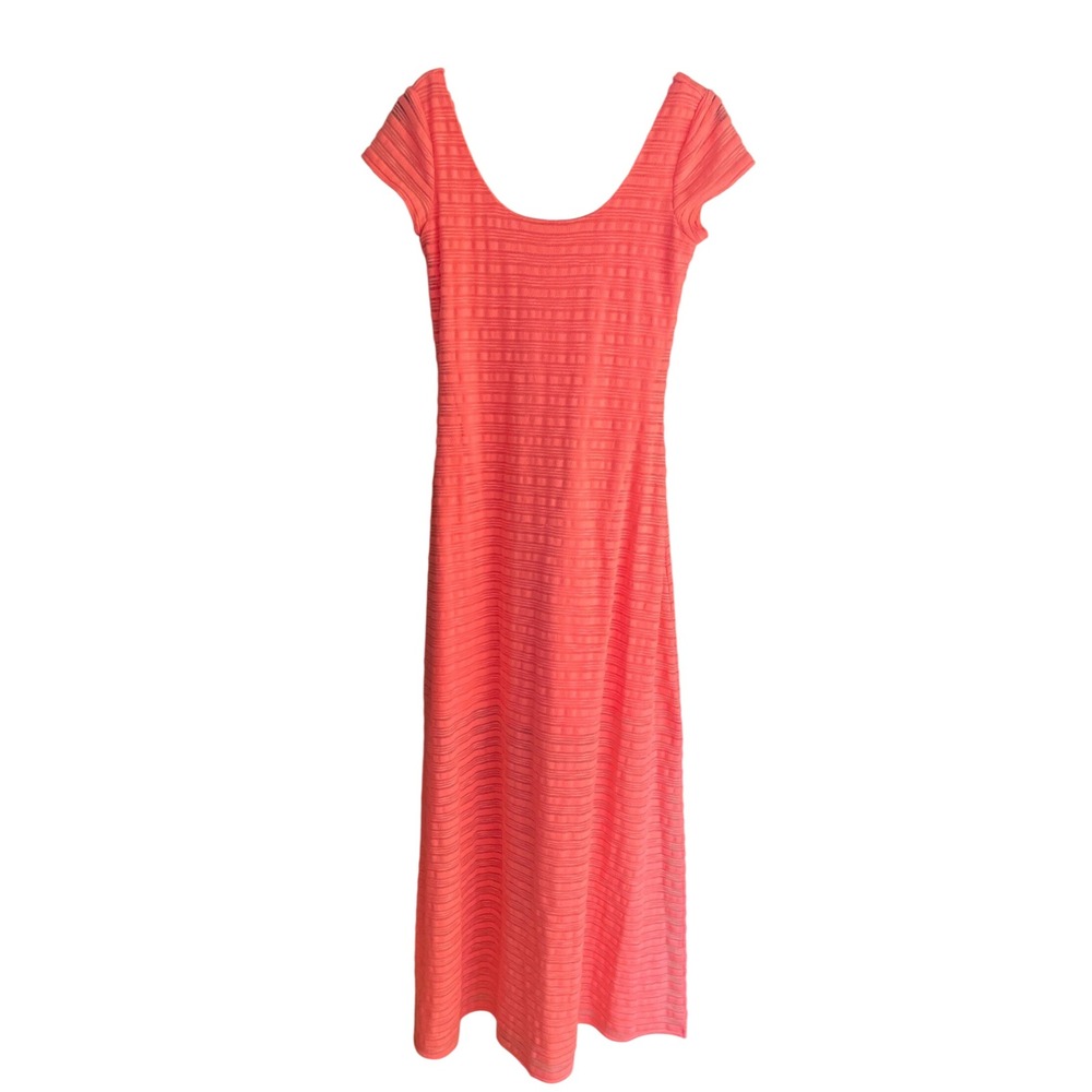 Lilly Pulitzer Maxi Dress Women's Small Neon Coral Coastal Beach Coquette - Picture 1 of 8